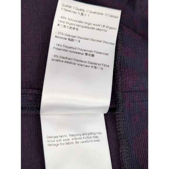 ESCADA! 2 PIECE VIOLET & BLACK ZIPPER ACCENTED DRESS & JACKET SUIT SET! SZ 8, 38 - Picture 12 of 14